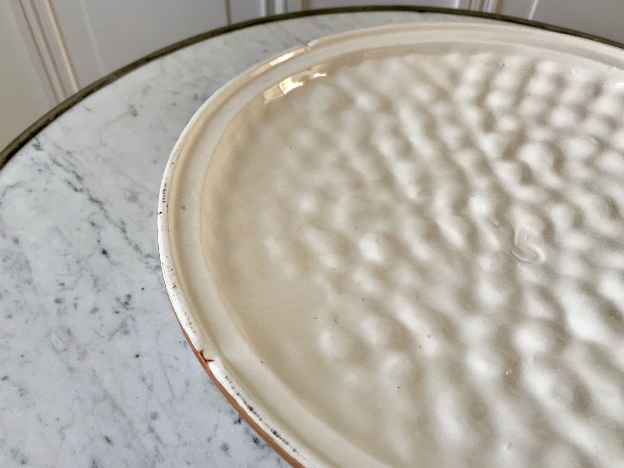 Vintage raspberry slurry pie dish 50s