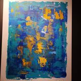 Abstract painting by decorator Erik Huet Alvarez