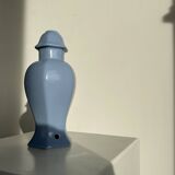 Light blue purple ceramic lamp base H:25cm