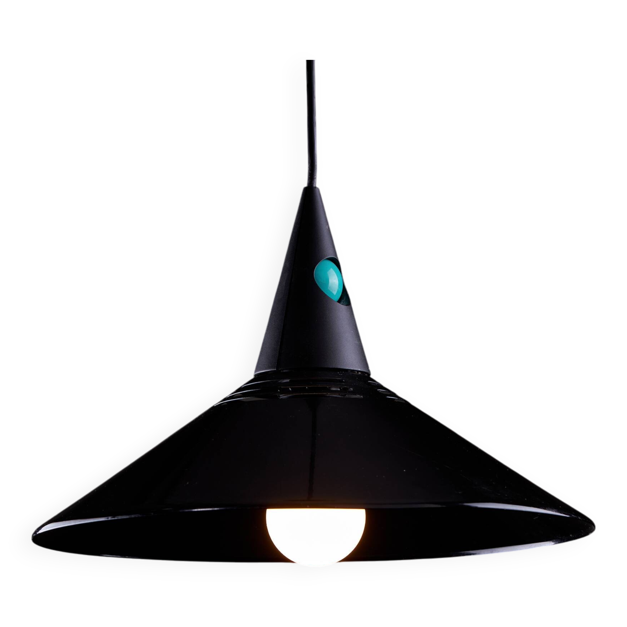 Postmodern Memphis Style Pendant with Turquoise Detail, Model 97536-06 by Brilliant Leuchten