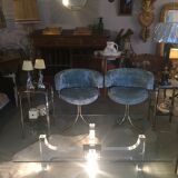 Light of the 1970s glass coffee table