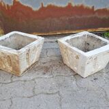 Pair of vintage cement cement planters 1960/70