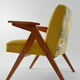 Fauteuil bunny jaune et oiseaux