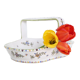 Ceramic basket of Martres Tolosane, hand painted