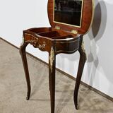 Small Living Room Table in Rosewood and Marquetry, Louis XV style, Napoleon III – Middle XI period