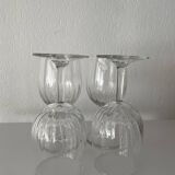 Set of stemmed glasses