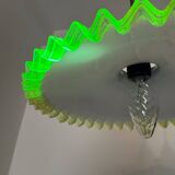 Antique uraline opaline pancake chandelier