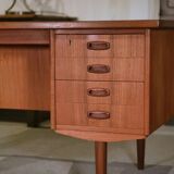 Scandinavian teak desk produced by Samcom Denmark, 1960s