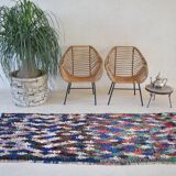 Tapis marocain Boucherouite vintage