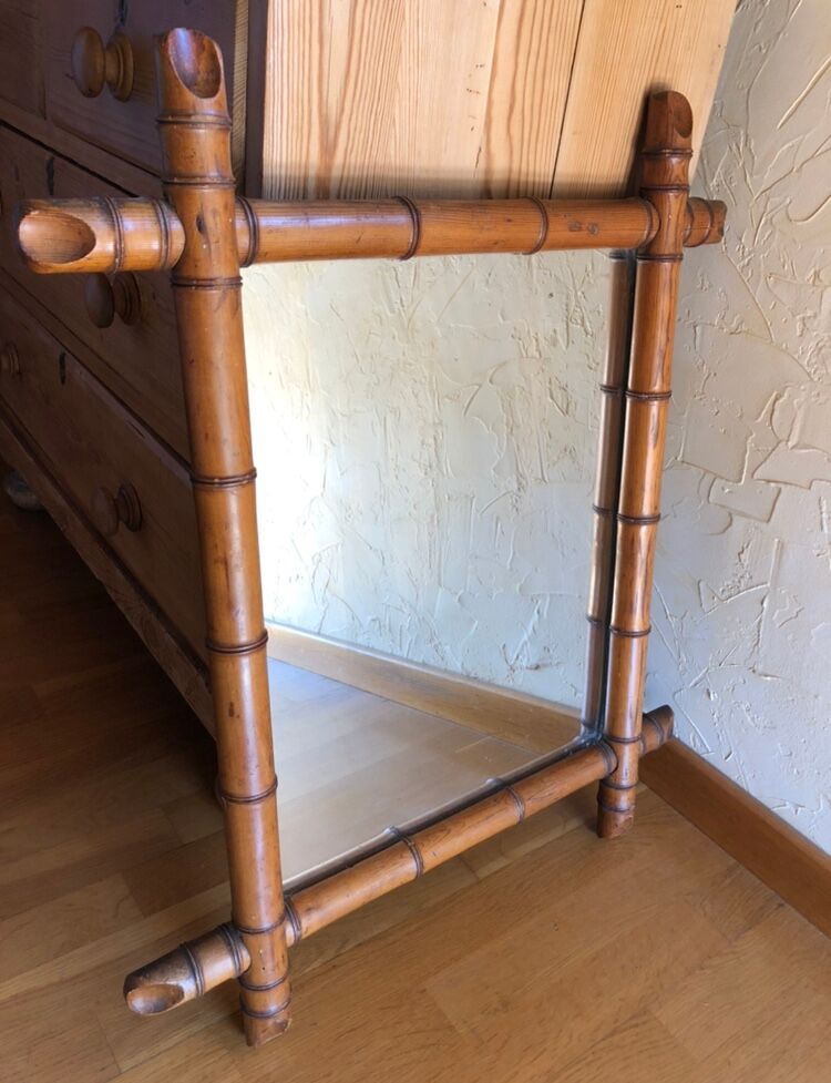 Bamboo mirror 72x62cm