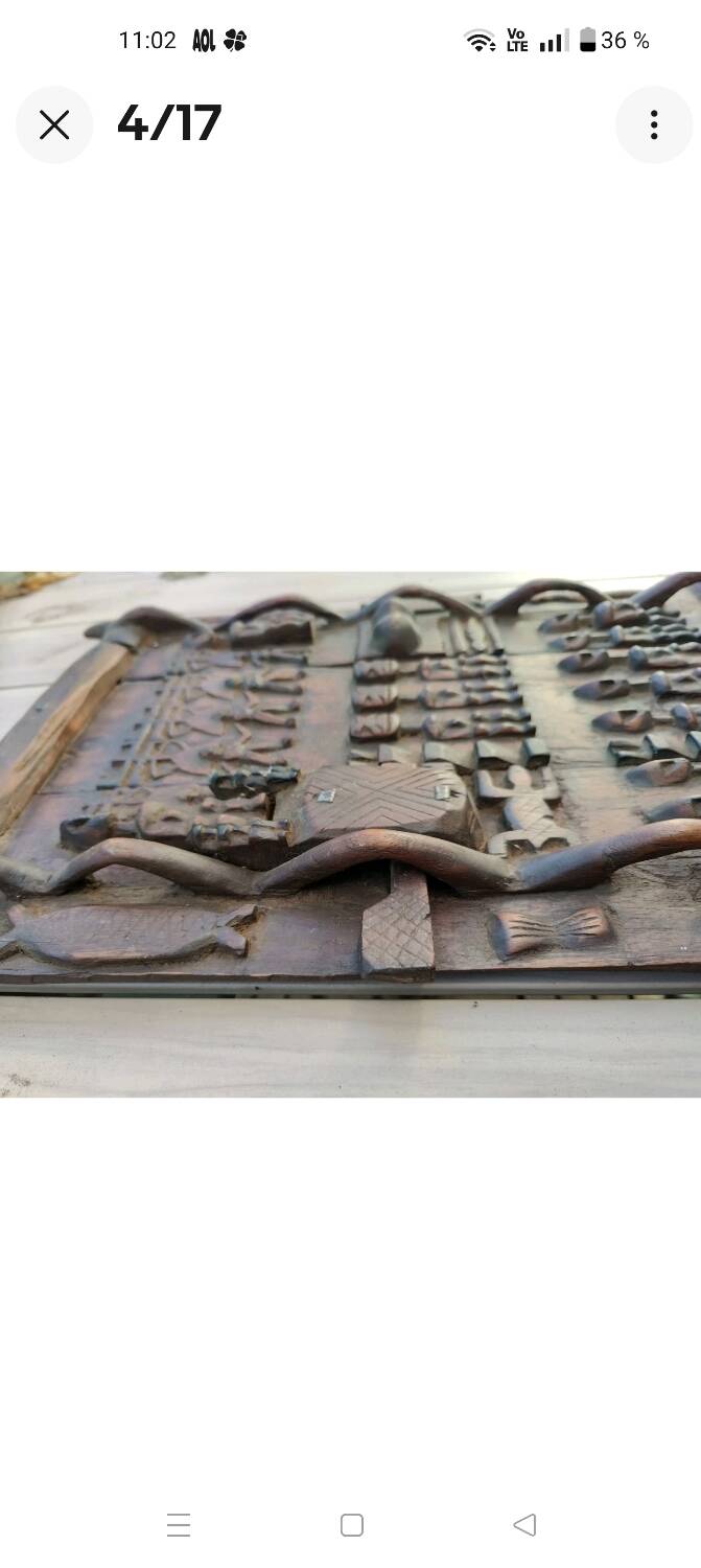 Dogon Mali Granary Door Sculpture African Art