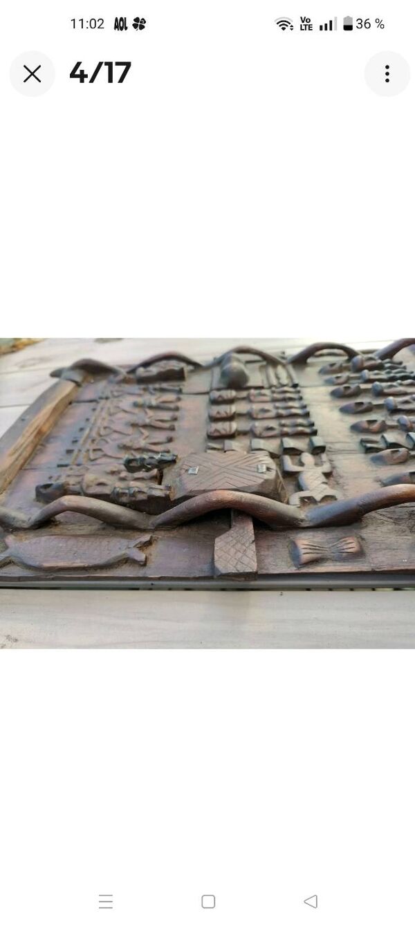 Porte de grenier à grain DOGON MALI sculpture Art Africain