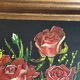 Nature morte aux roses – Huile sur toile signée et datée 1977 –Cadre bois