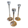 Set of three glass candle holders, Blomster, 1990