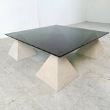 Table basse pyramide vintage en pierre, 1970