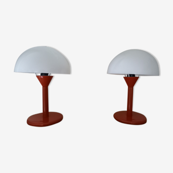 Pair of mushroom lamps aluminor 70