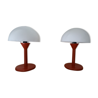 Pair of mushroom lamps aluminor 70