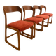 Set of 4 Baumann sled chairs