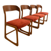 Set of 4 Baumann sled chairs