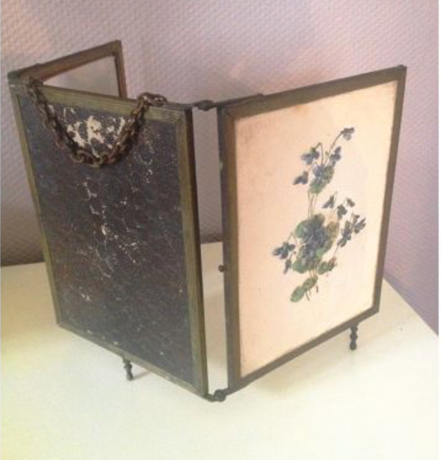 Mirror barber brass tryptic, 1930