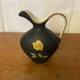 Antique Pitcher ROYAL Porcelain Bavaria Painted Decor + 22K Gold Vintage #C