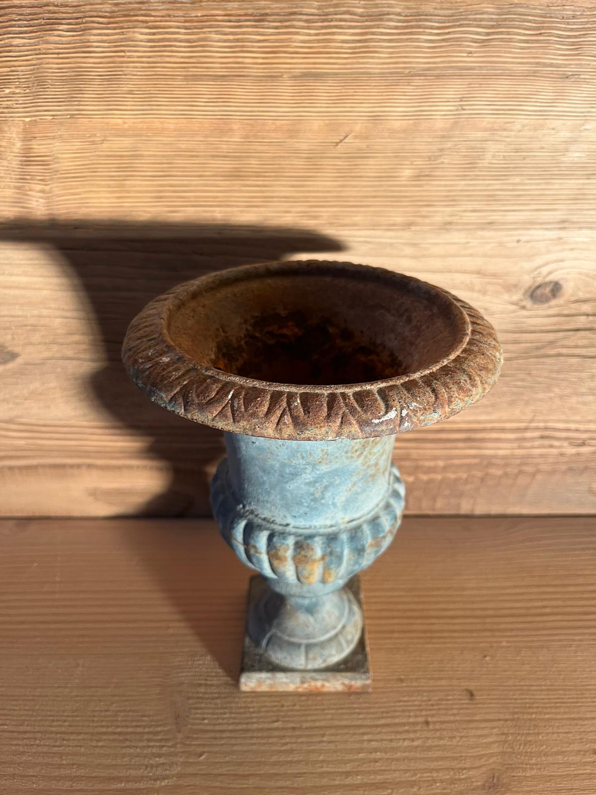 Old Medici vase in cast iron nineteenth century