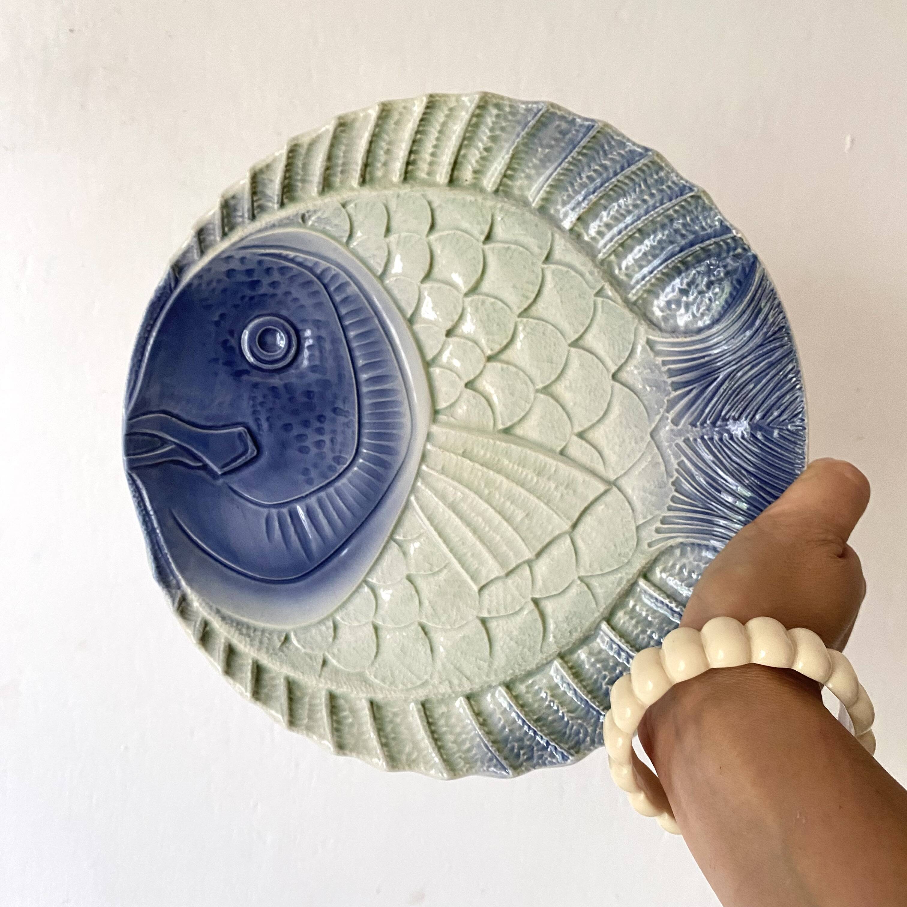 Vintage slip fish plates