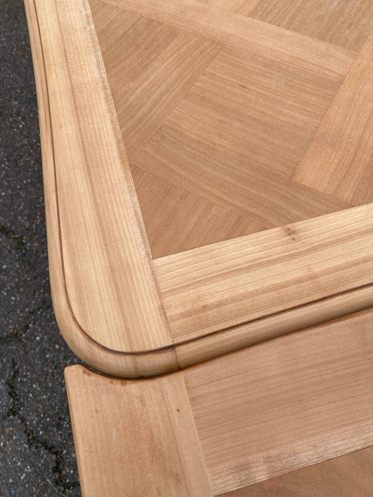 Louis XV extendable dining table from the 20th century, renovated in cherry wood, 140-240cm.