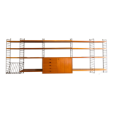 Teak Modular Wall Shelf by Nils Strinning for String, 1960s