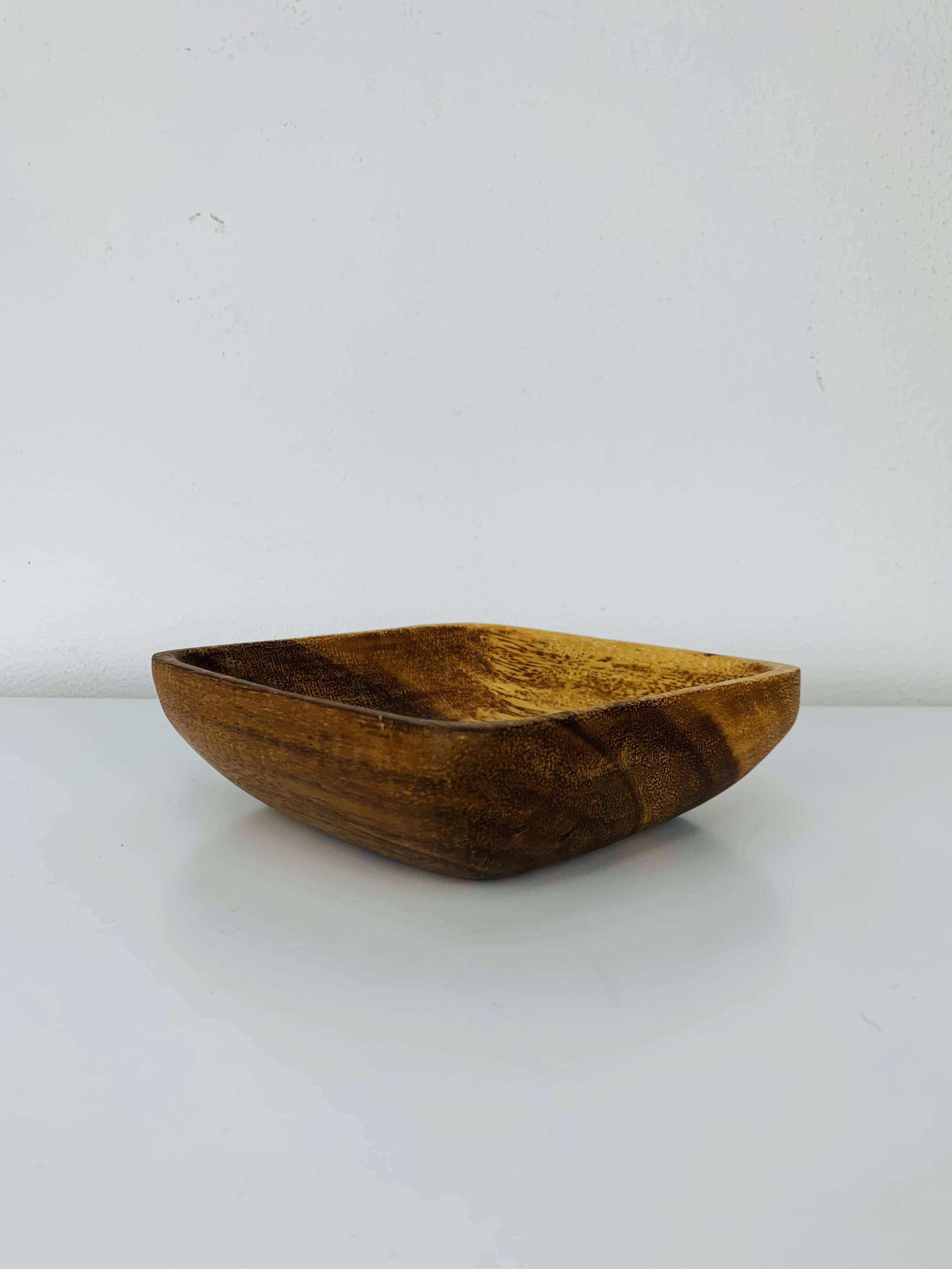 Scandinavian square teak pocket emptier, 1960s