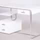 Bauhaus Desk in Chrome-Plated Steel and White Lacquered Wood, Germany, 1930s