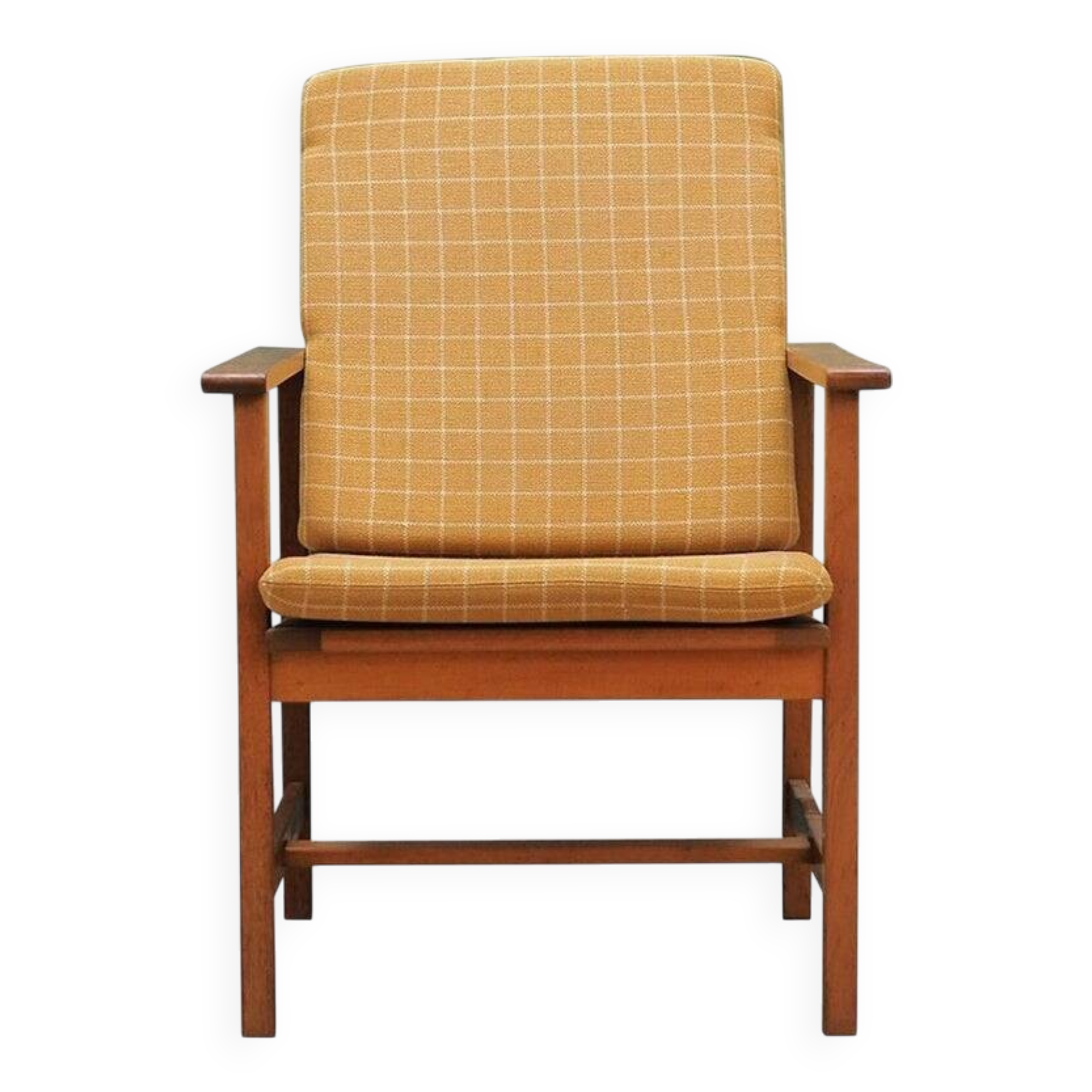 Yellow armchair, Danish design, 1970s, designer: Børge Mogensen