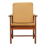 Fauteuil jaune, design danois, années 1970, designer : Børge Mogensen