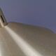 Brass-colored aluminum pendant lamp from Swedish Belid 1980s.
