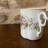 Porcelain cup fine decoration flowers and golden edge