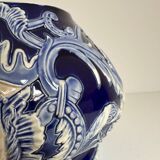 Vase - Cachepot in baroque earthenware from Saint Clément, 19th century