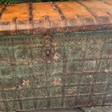 Chest with Indian wooden wheels