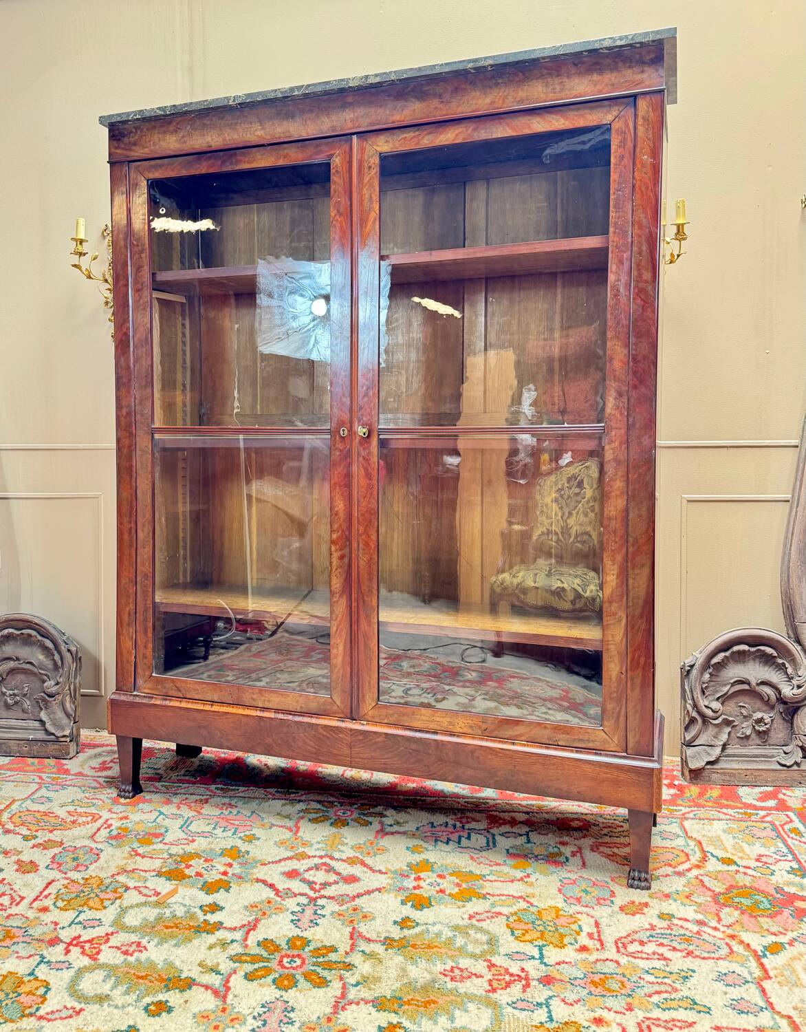 19th Century Restoration Period Mahogany Bookcase