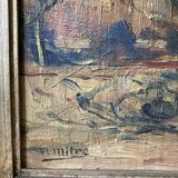 Oil painting on canvas 1920s signed
