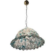 Suspension en verre de Murano bleu des années 1970