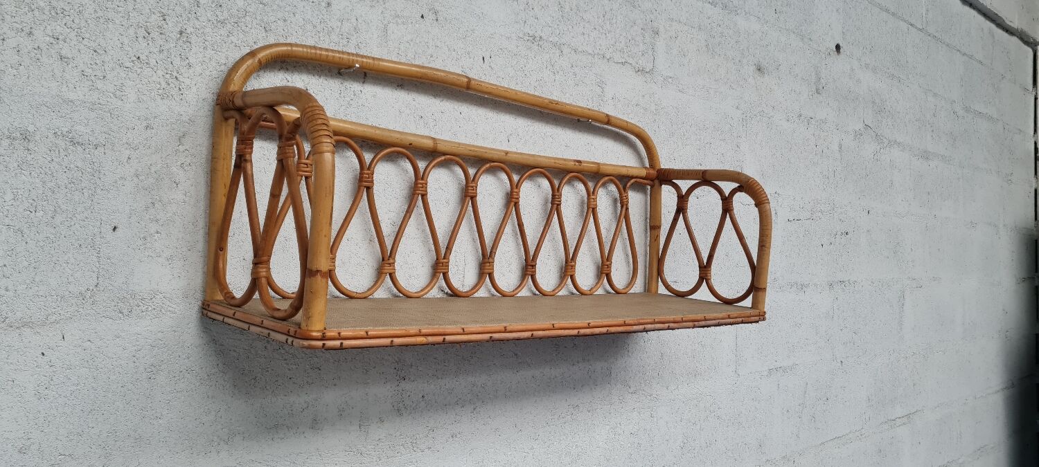 Rattan shelf 1960
