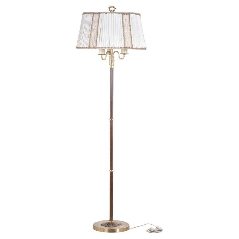 Danish 3-Arm Floor Lamp in Brass, 1960s