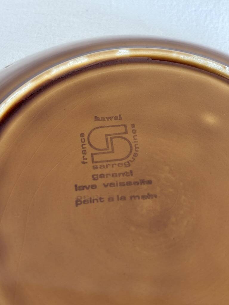 Set of 12 deep plates Sarreguemines model Hawai