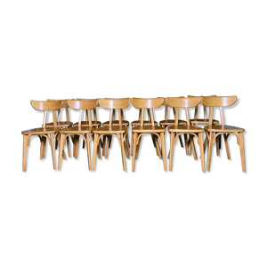 Suite de 12 chaises de bistrot modèle « Banane » Luterma