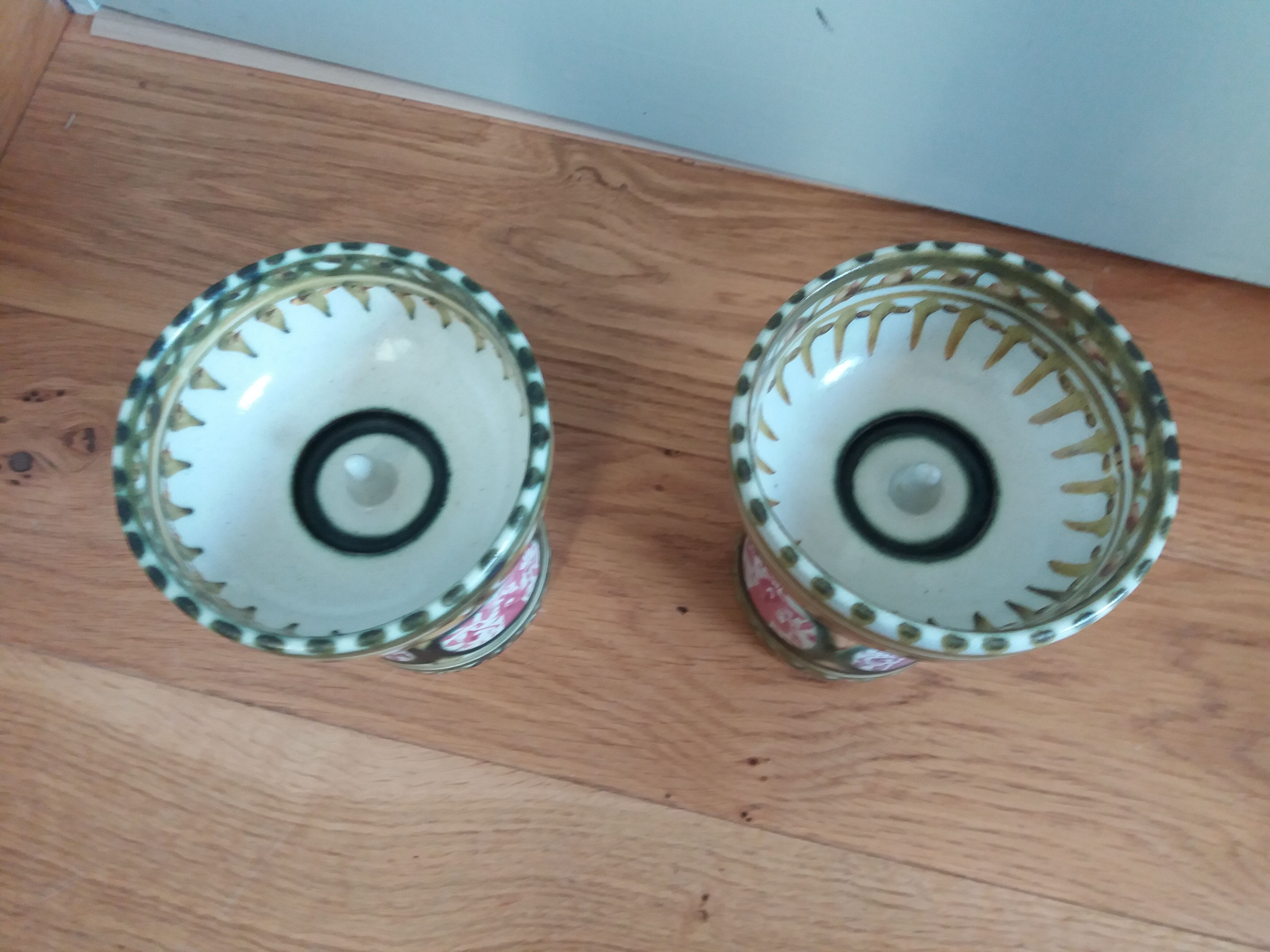 Picnic candlesticks signed André L'Helguen Keraluc Quimper