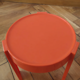 Paire de table de chevet oranges