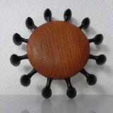 Digsmed Teak and Steel Candleholder, Denmark, 1960s