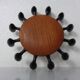 Digsmed Teak and Steel Candleholder, Denmark, 1960s