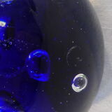 Sulphide / Paperweight THE DOLPHINS with blue background nº2