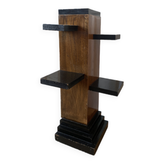 Mahogany and ebony étagère column, 1940s